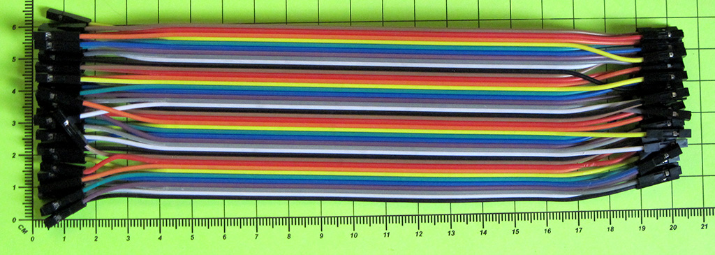 Провода для макетирования (40шт) в виде цветного шлейфа